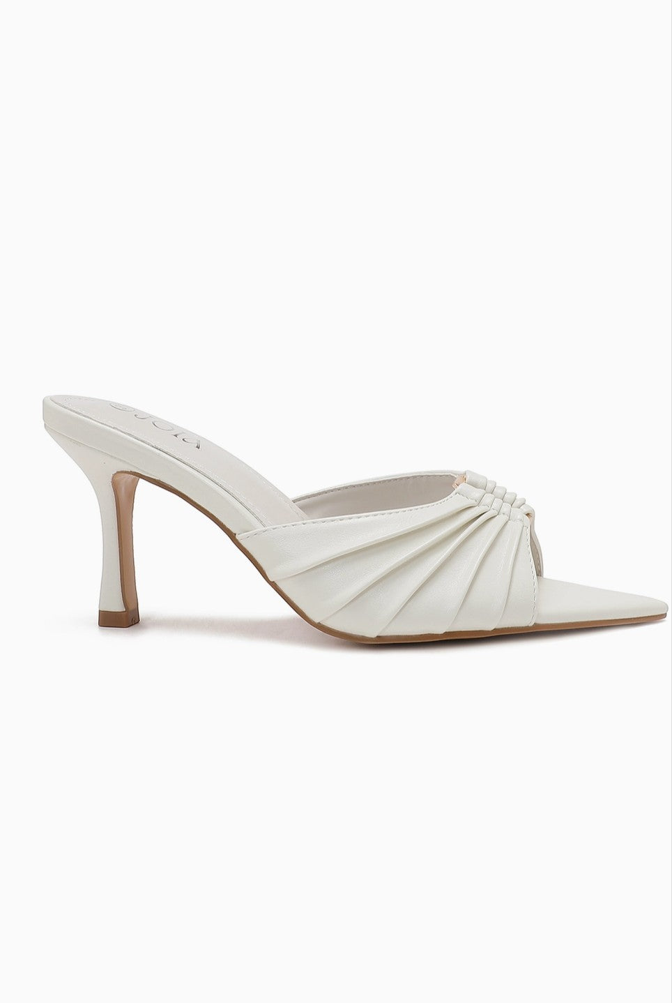 Mule à talon fin à brides plissées JOIA PARIS
