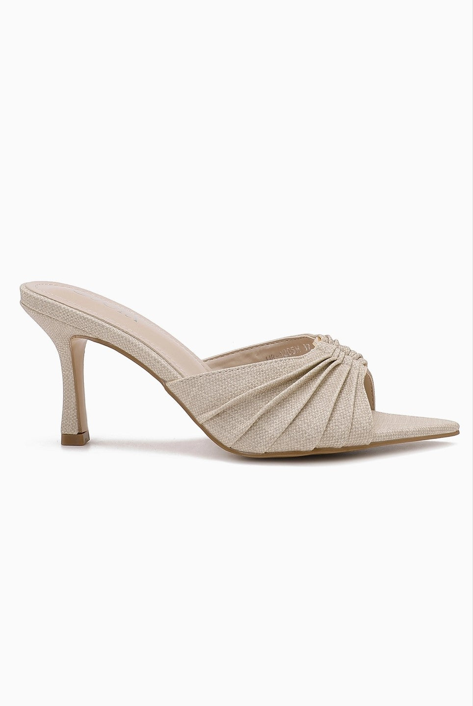 Mule à talon fin à brides plissées JOIA PARIS