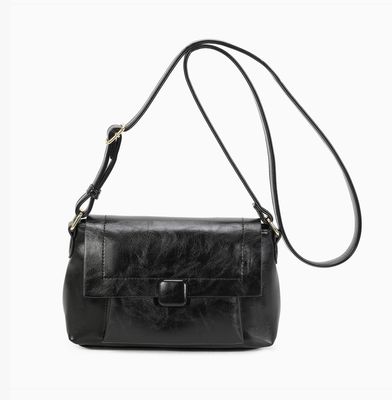 Sac bandoulière zippé à rabat INES DELAURE