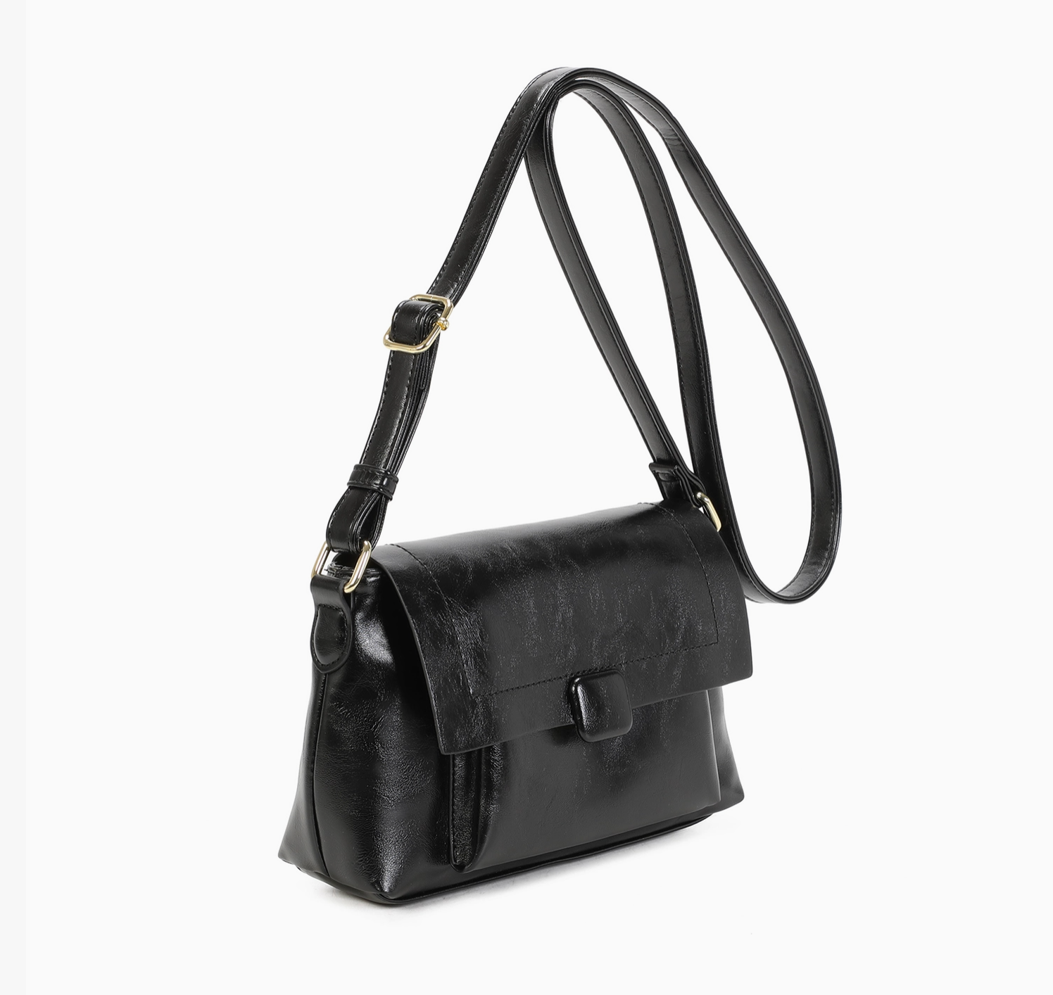 Sac bandoulière zippé à rabat INES DELAURE