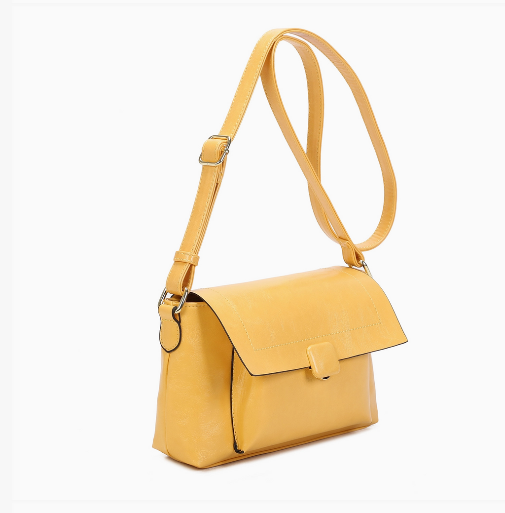 Sac bandoulière zippé à rabat INES DELAURE