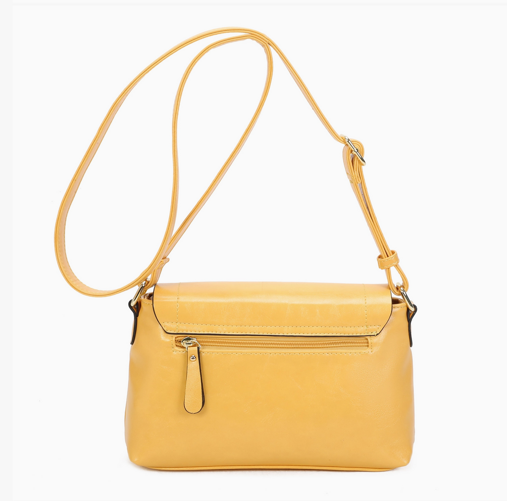 Sac bandoulière zippé à rabat INES DELAURE
