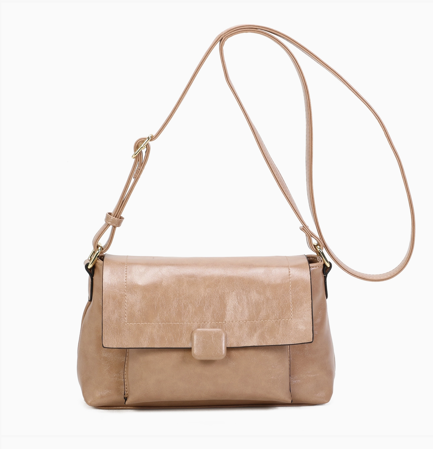 Sac bandoulière zippé à rabat INES DELAURE