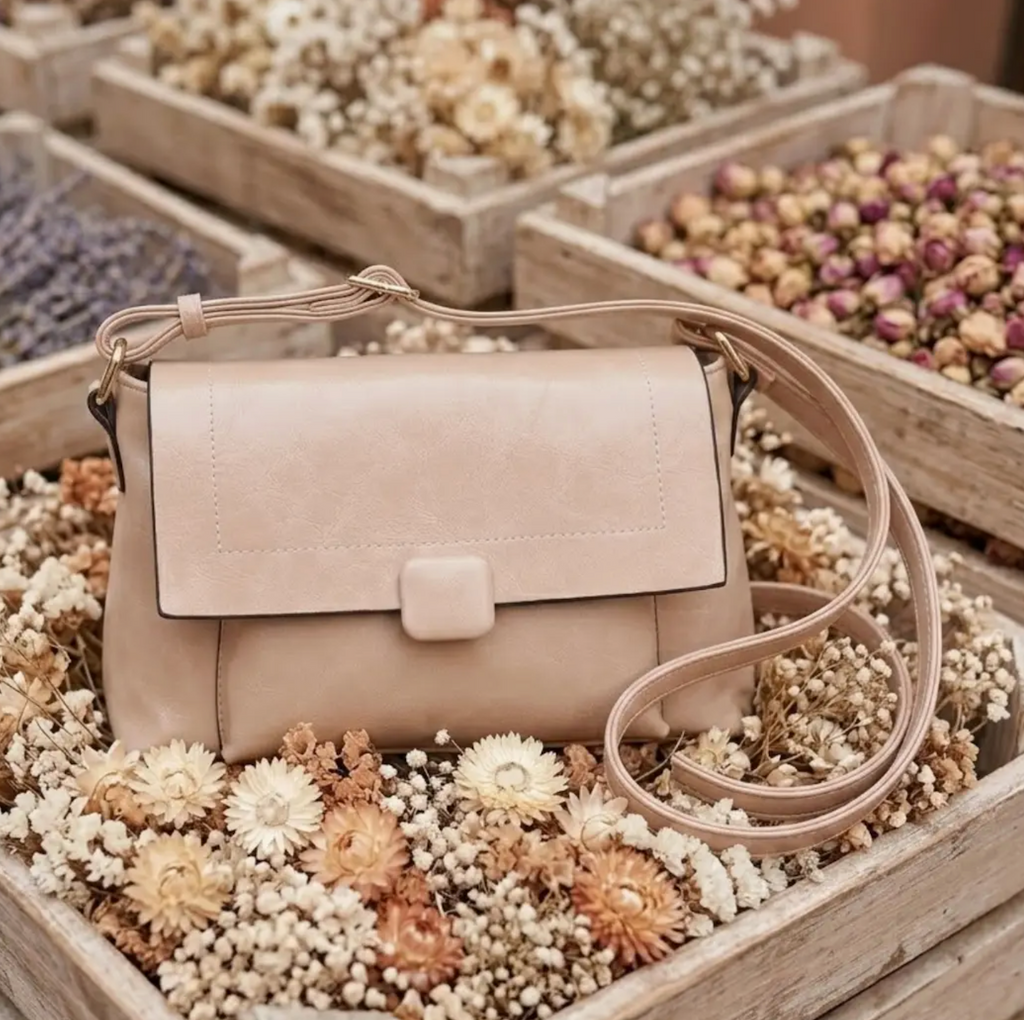 Sac bandoulière zippé à rabat INES DELAURE