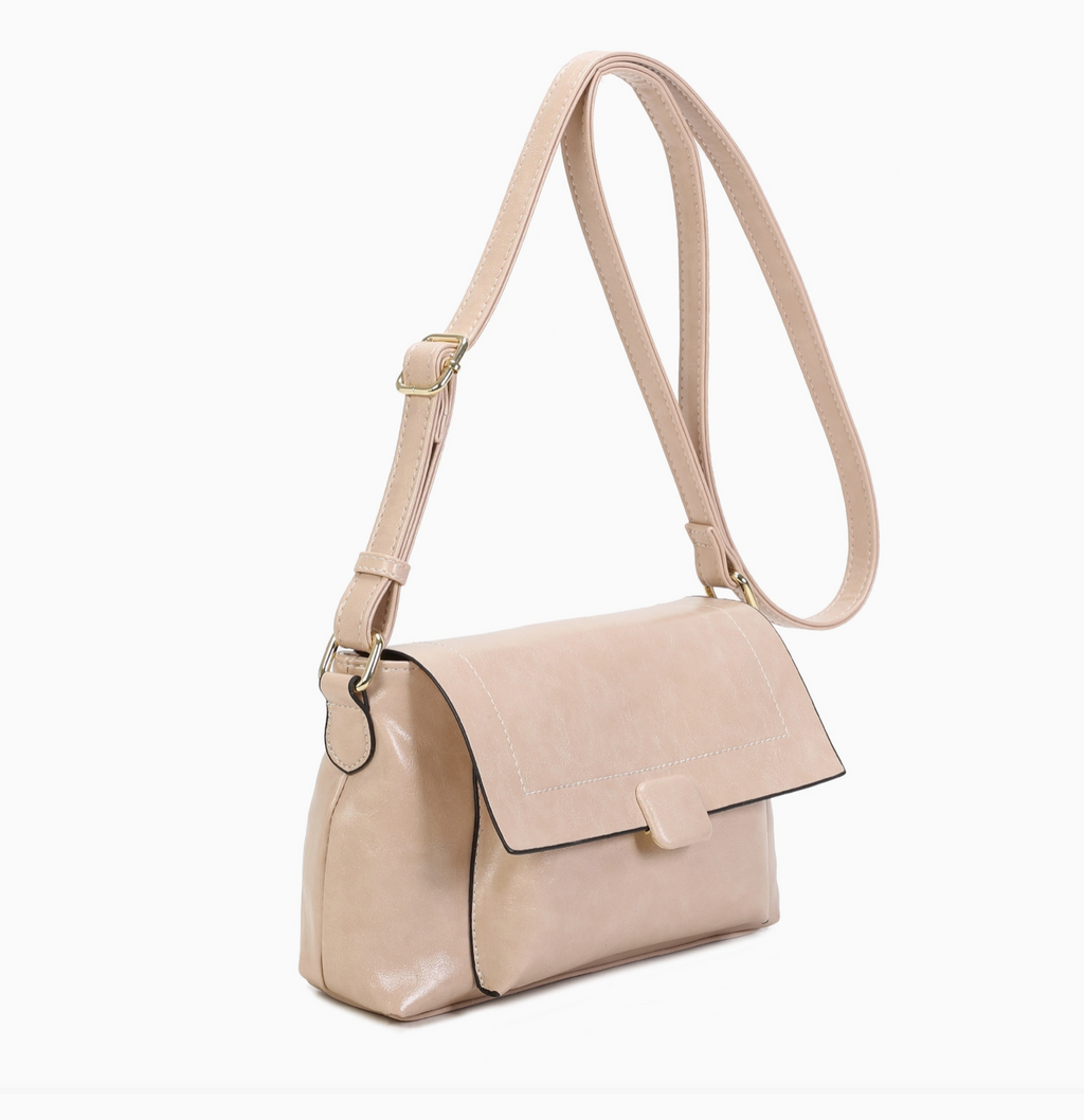 Sac bandoulière zippé à rabat INES DELAURE