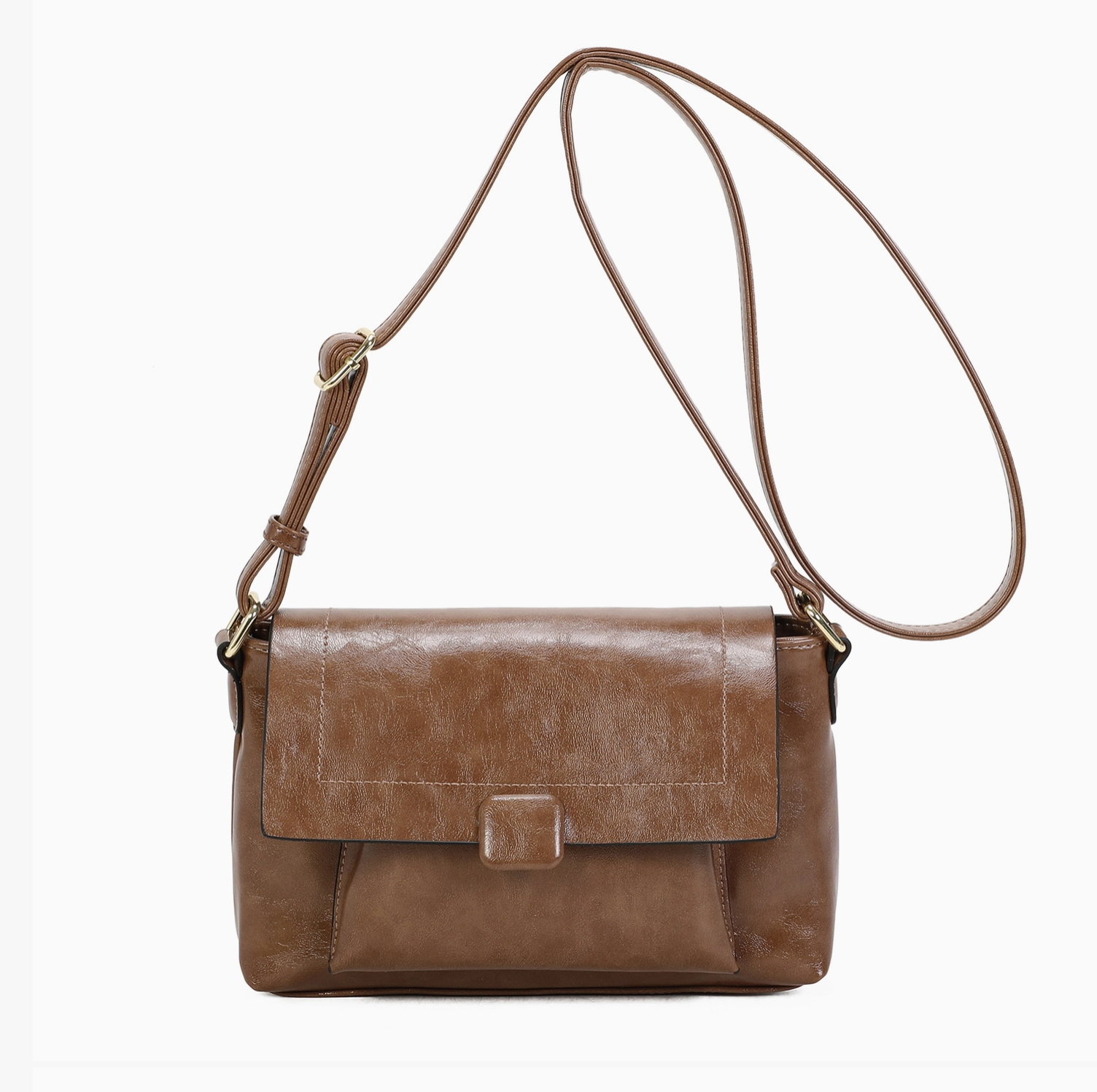 Sac bandoulière zippé à rabat INES DELAURE