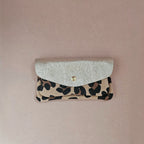 Pochette cuir vachette double poches léopard — ROYAL MARAIS - Sacs - Royal Marais
