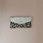 Pochette cuir vachette double poches léopard — ROYAL MARAIS - Sacs - Royal Marais