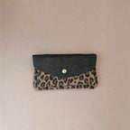 Pochette cuir vachette double poches léopard — ROYAL MARAIS - Sacs - Royal Marais