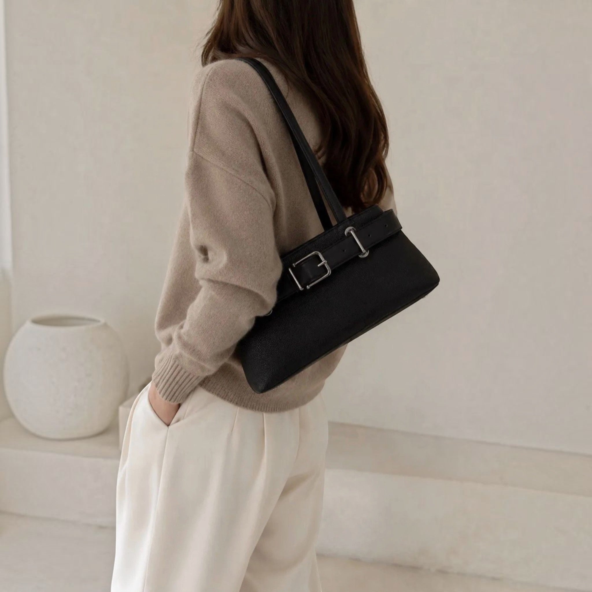 Sac à Main Porté Épaule avec Boucle
