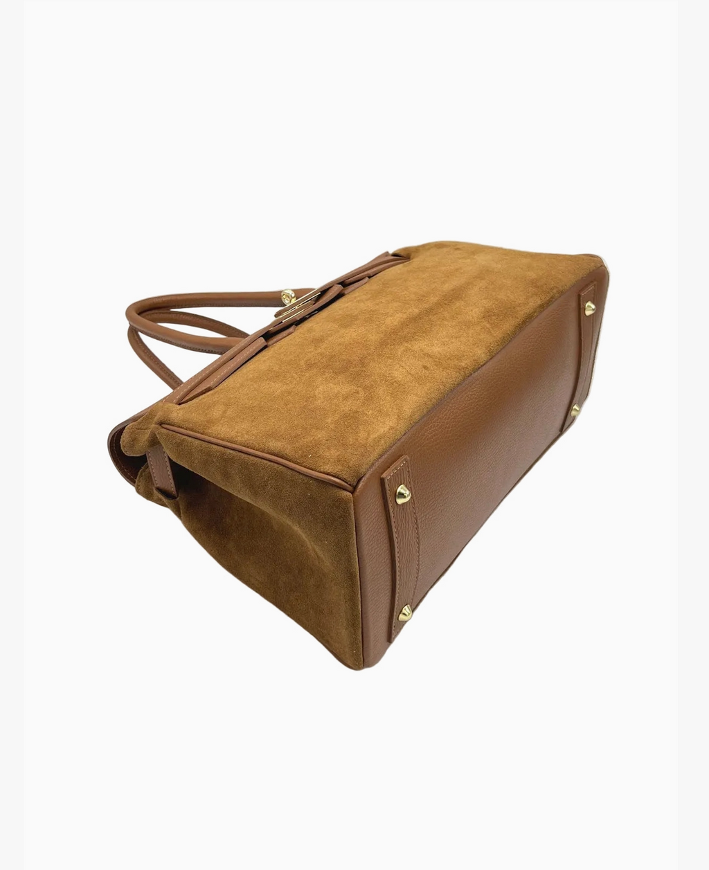 Sac à main daim et cuir véritable grand modèle SUIE VALENTINI