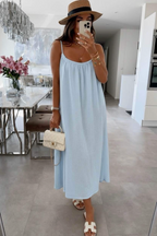 Longue Robe Gaze de Coton à Bretelles ISSYMA - Robes - ISSYMA
