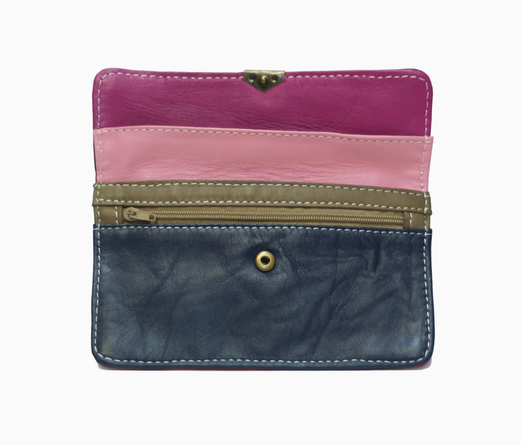 Porte-monnaie multi poches cuir ROYAL MARAIS