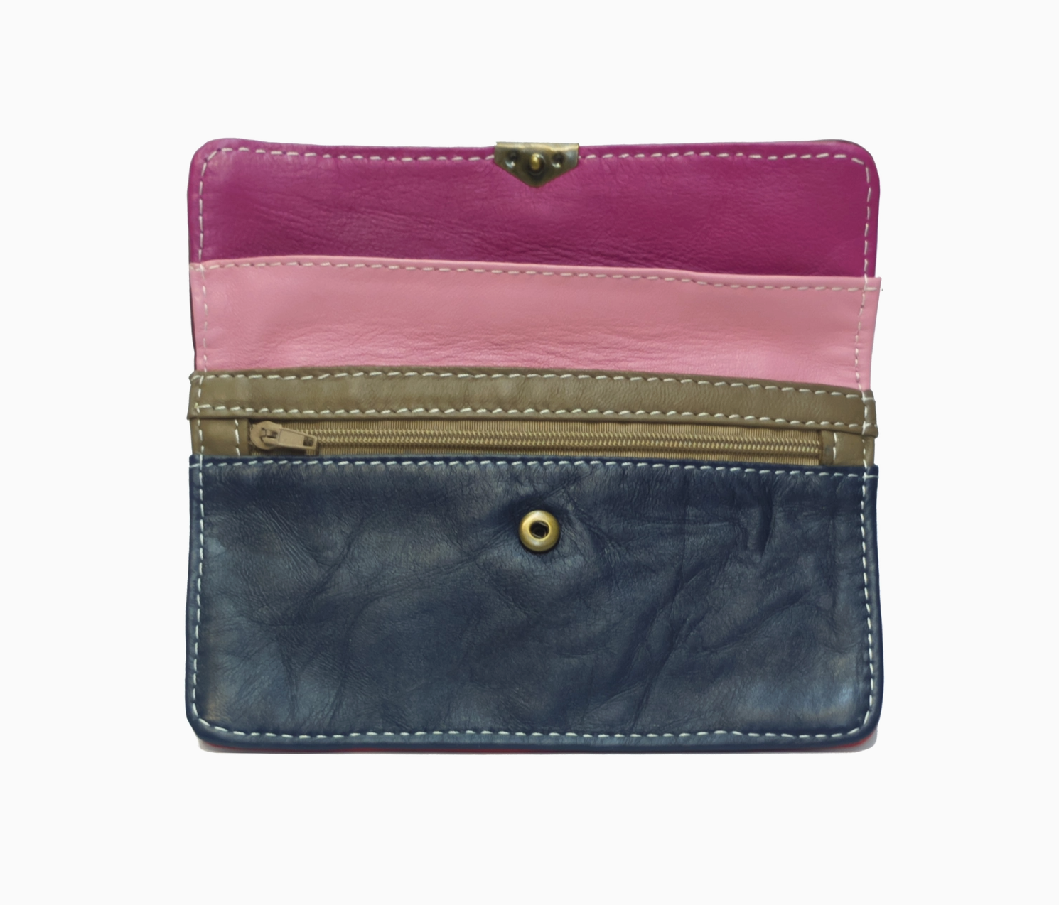 Porte-monnaie multi poches cuir ROYAL MARAIS