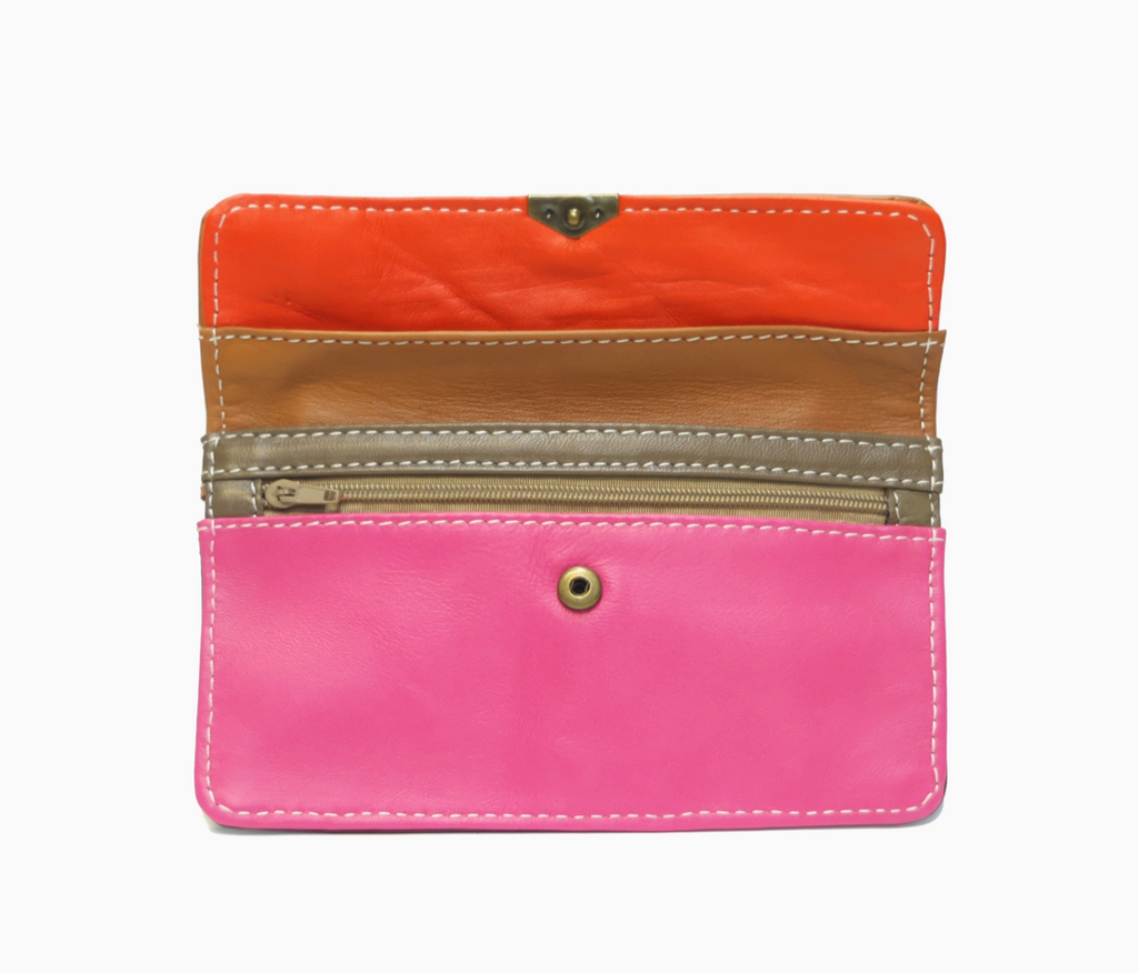 Porte-monnaie multi poches cuir ROYAL MARAIS
