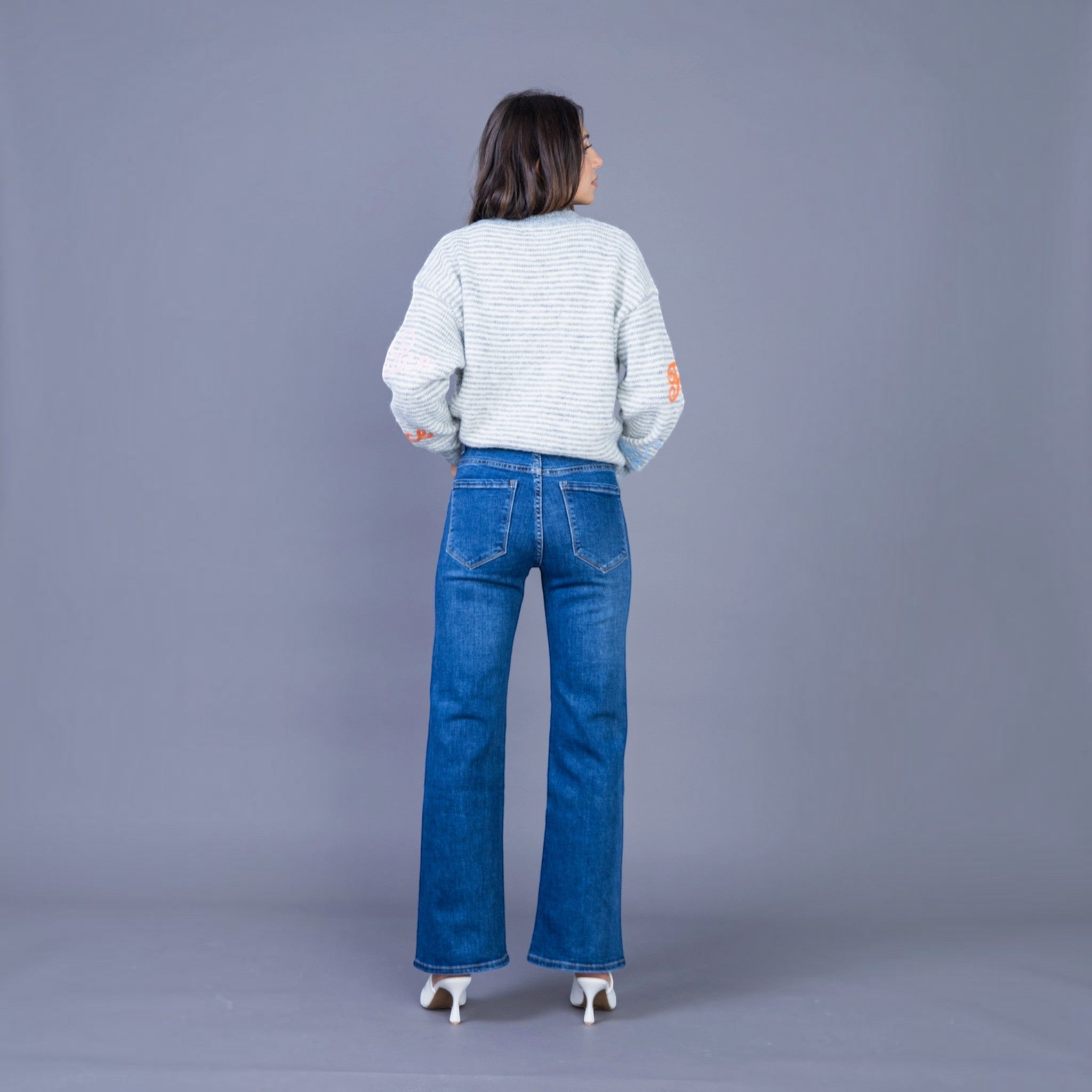 Jean Wide-Leg éclat & strass ANDY & LUCY