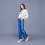 Jean Wide-Leg éclat & strass ANDY & LUCY