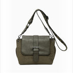 Sac bandoulière bimatières à motif GALLANTRY