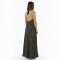 Robe longue dos-nu à pompons COLINE