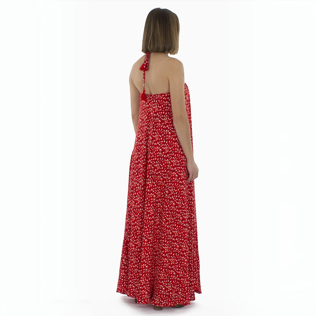 Robe longue dos-nu à pompons COLINE - Robes - COLINE