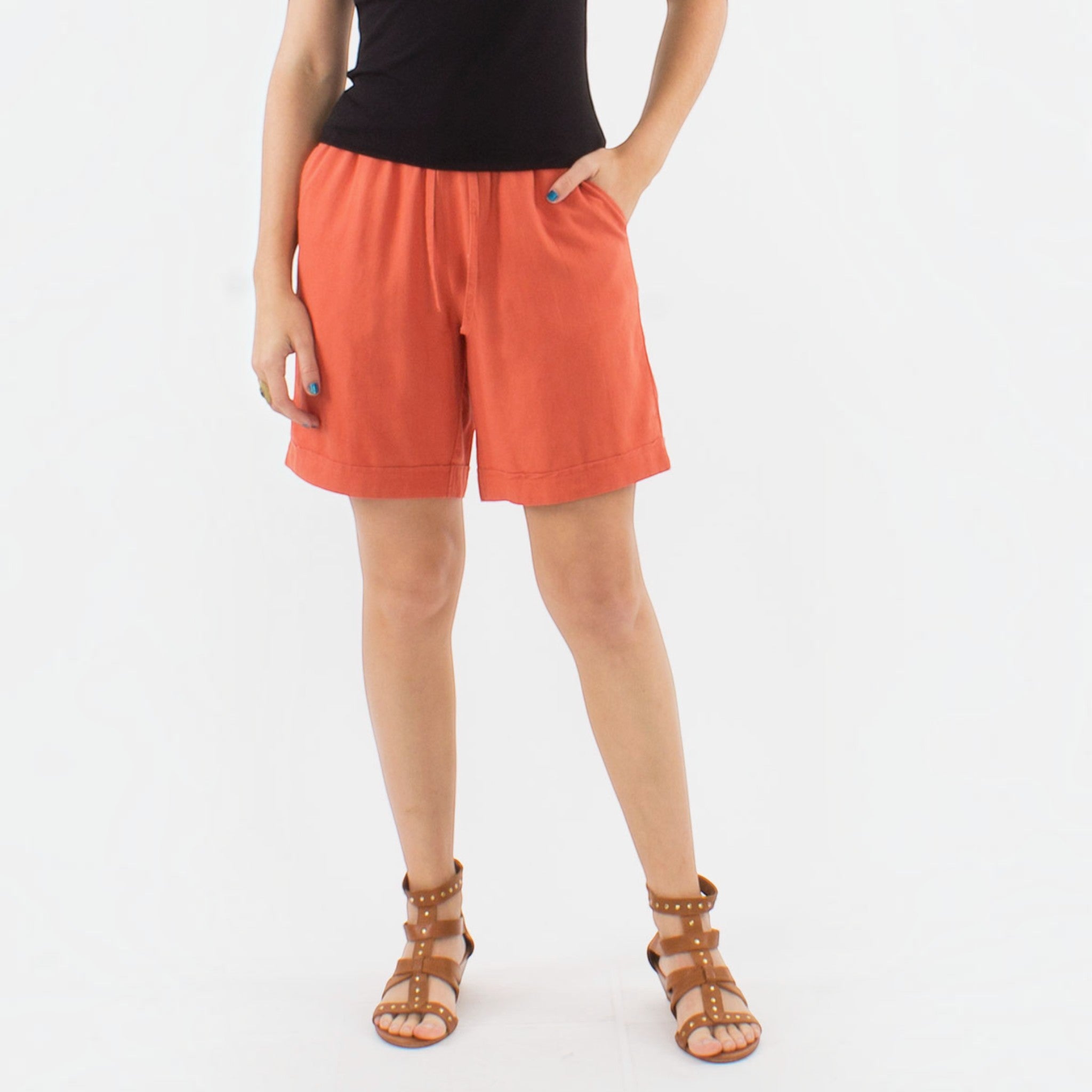 Short bermuda uni à poches COLINE