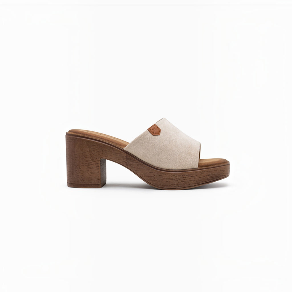 Mules à Talons Blocs Semelle Bois LADY GLORY
