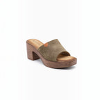 Mules à Talons Blocs Semelle Bois LADY GLORY
