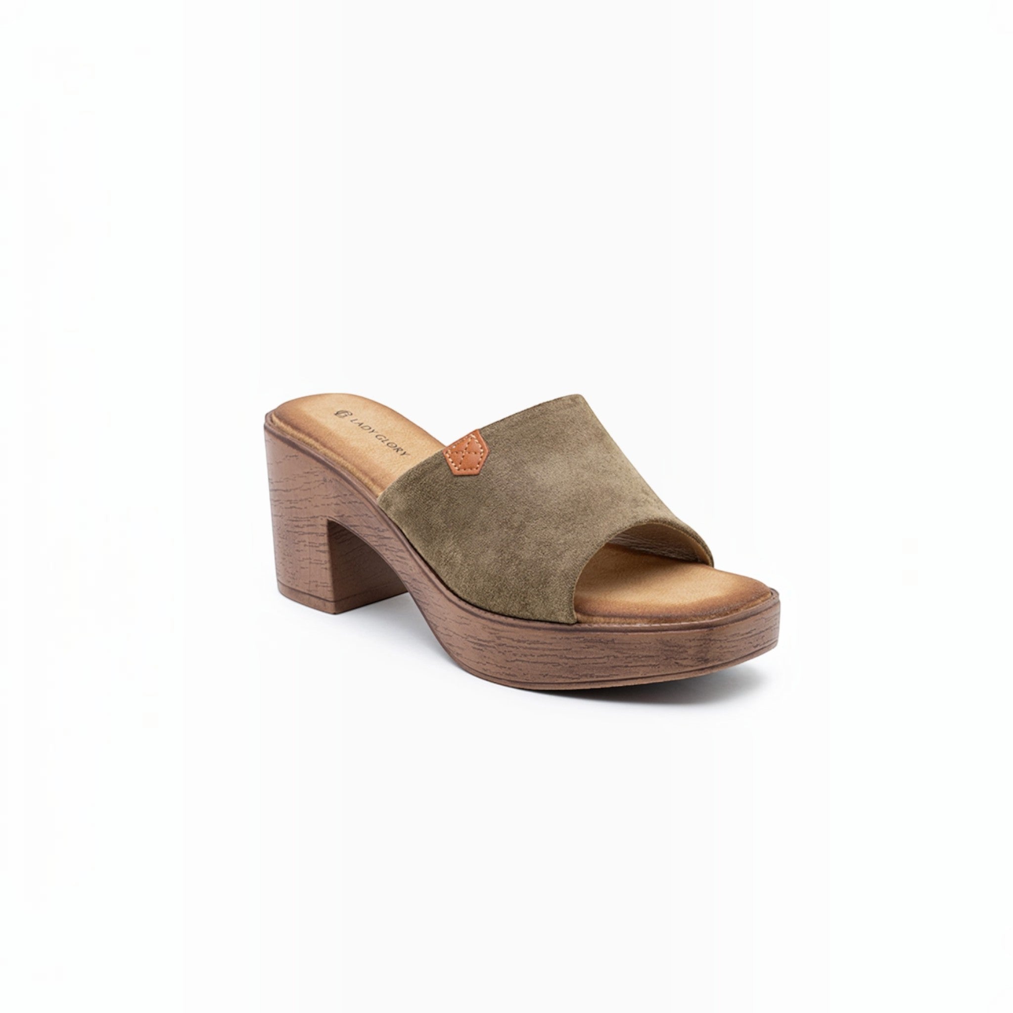 Mules à Talons Blocs Semelle Bois LADY GLORY