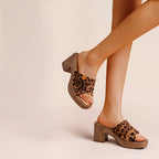 Mules à Talons Blocs Semelle Bois LADY GLORY