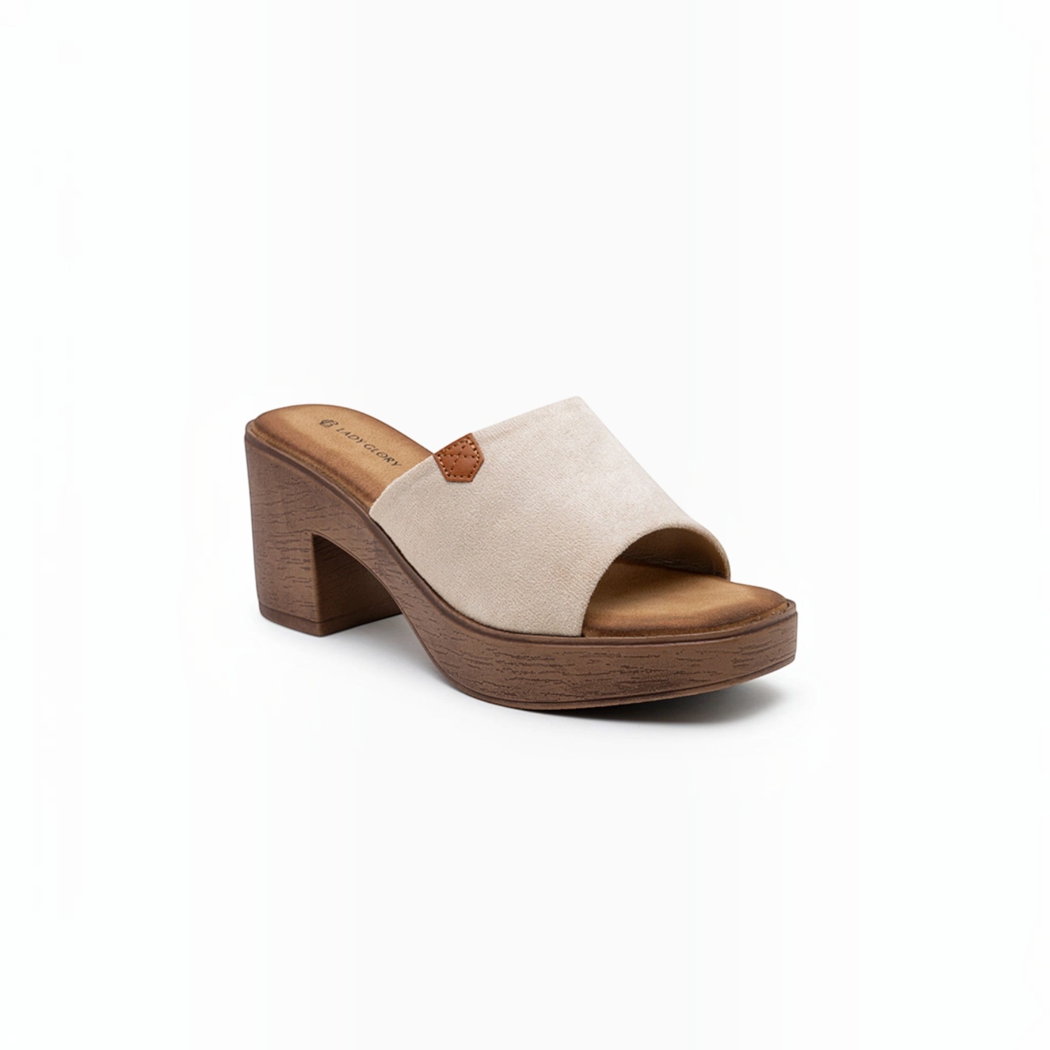 Mules à Talons Blocs Semelle Bois LADY GLORY