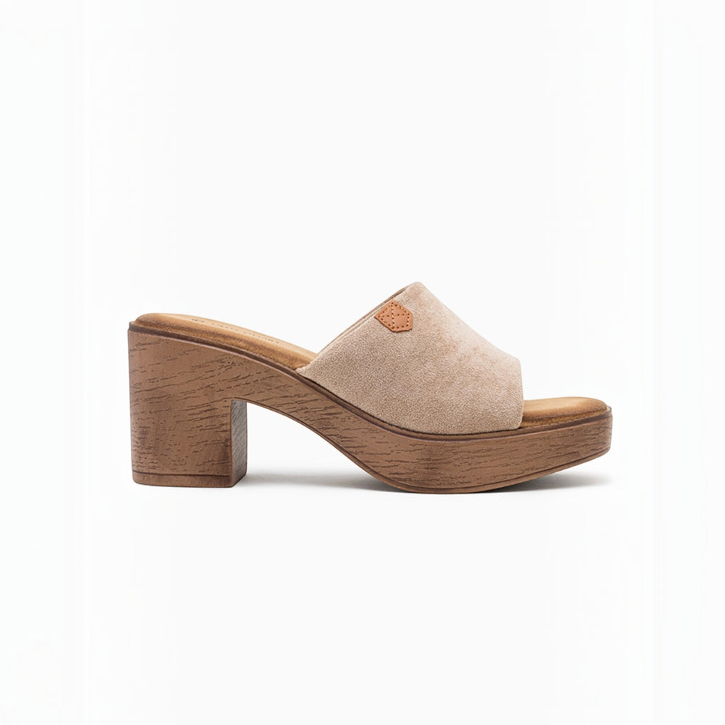 Mules à Talons Blocs Semelle Bois LADY GLORY