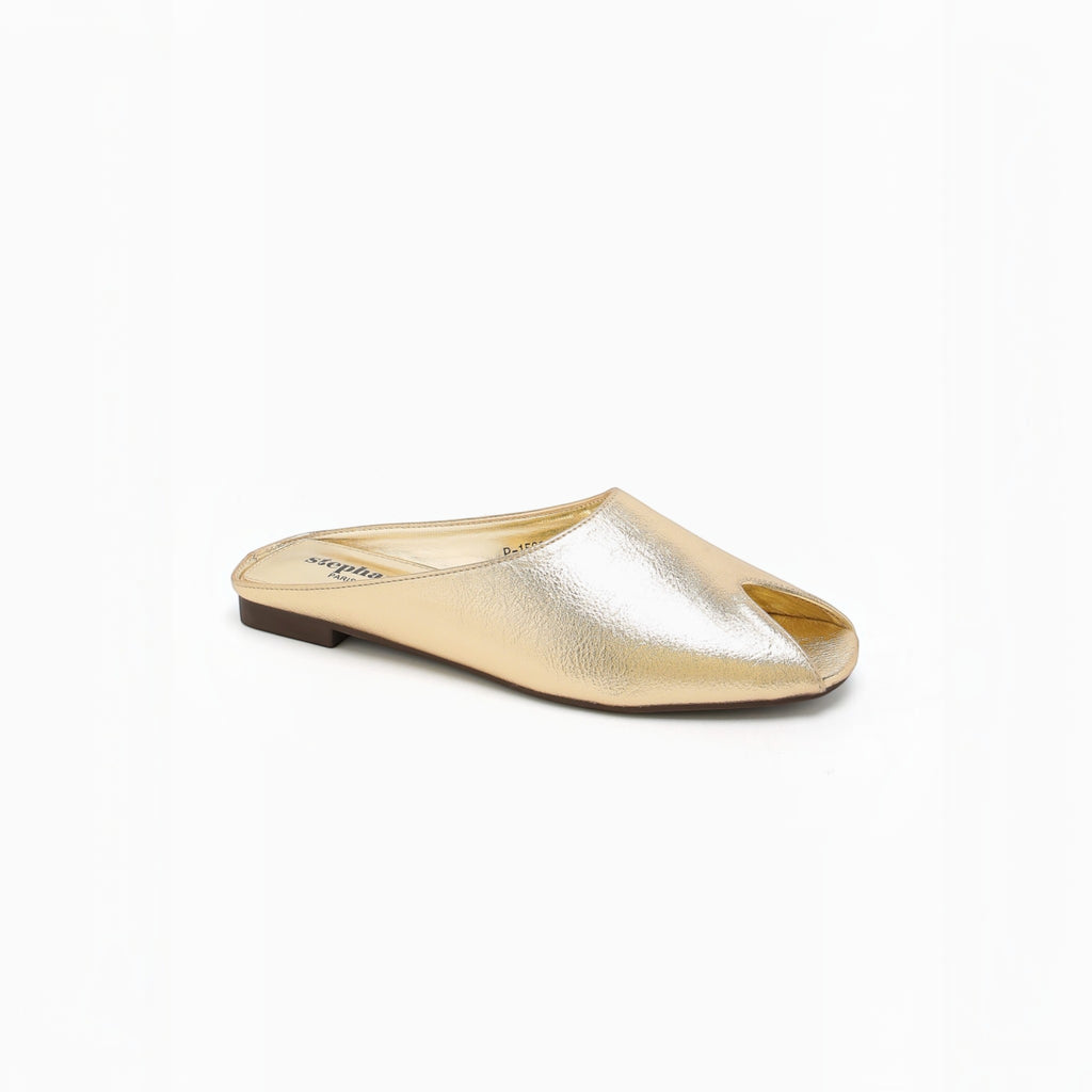 Mules plates ouvertes découpées STEPHAN PARIS