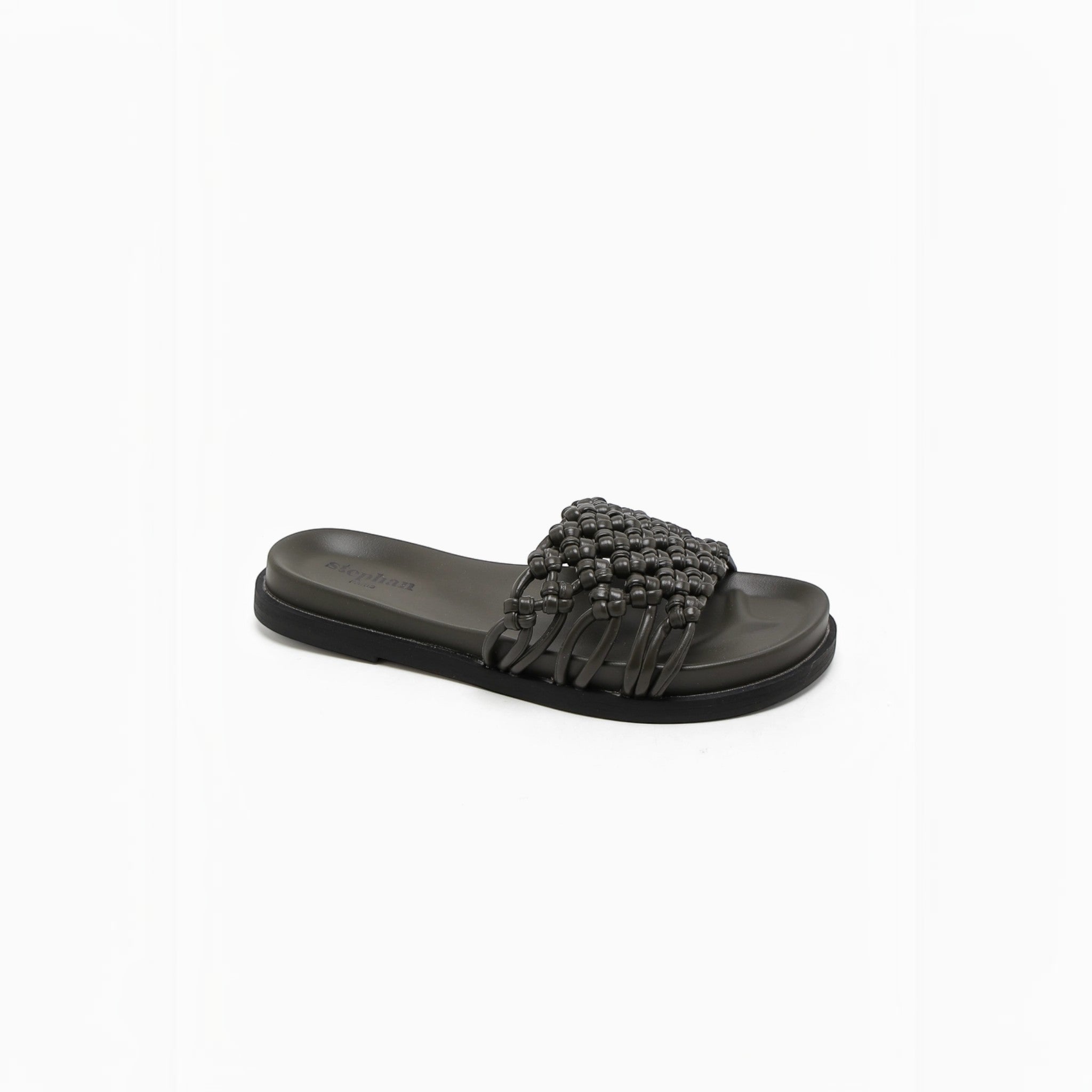 Sandale mule plate effet tressé STEPHAN PARIS