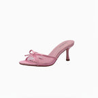 Mule à talon avec fines brides nouées STEPHAN PARIS