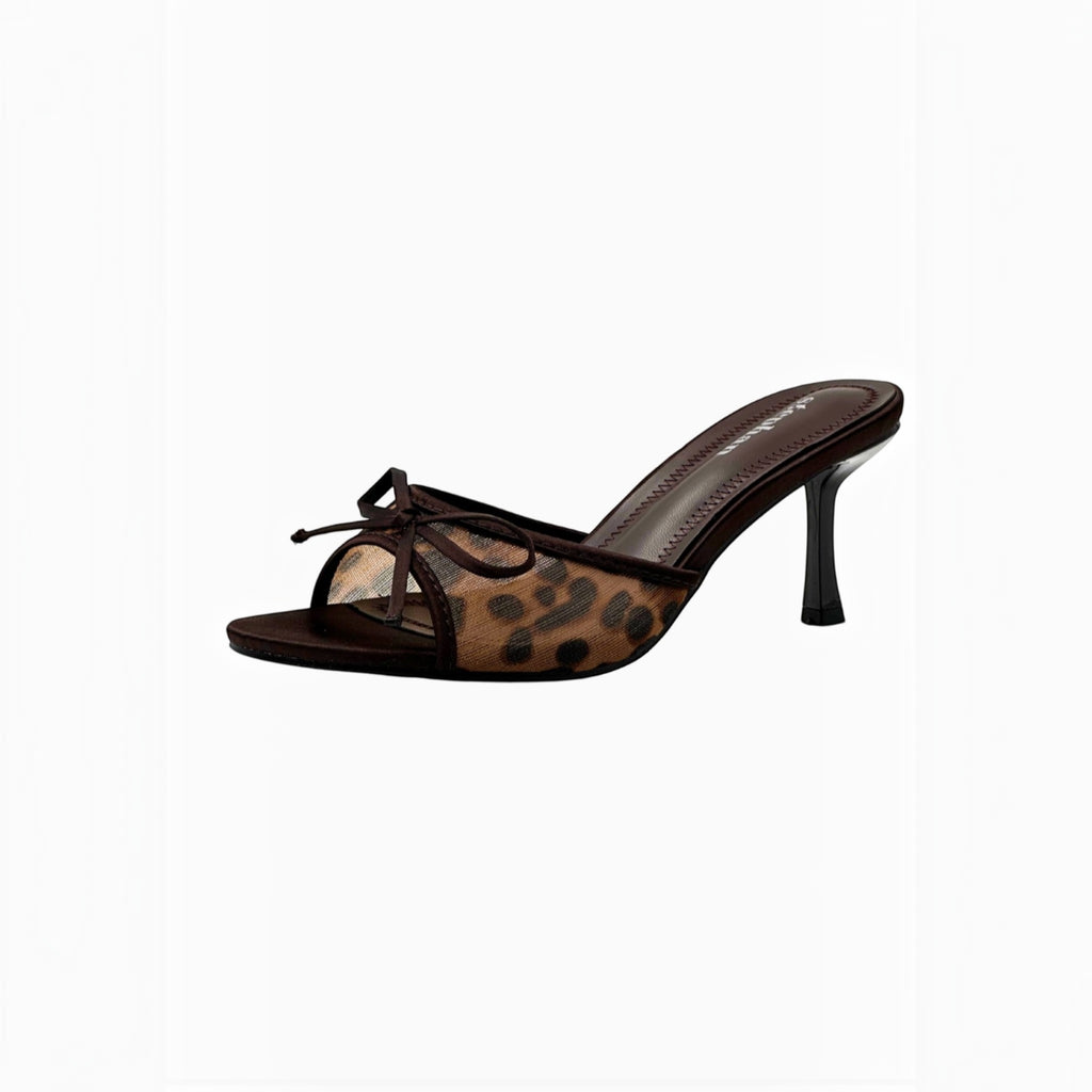 Mule à talon avec fines brides nouées STEPHAN PARIS