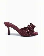 Mules à Talon Nœud Chic