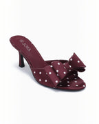 Mules à Talon Nœud Chic