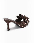 Mules à Talon Nœud Chic