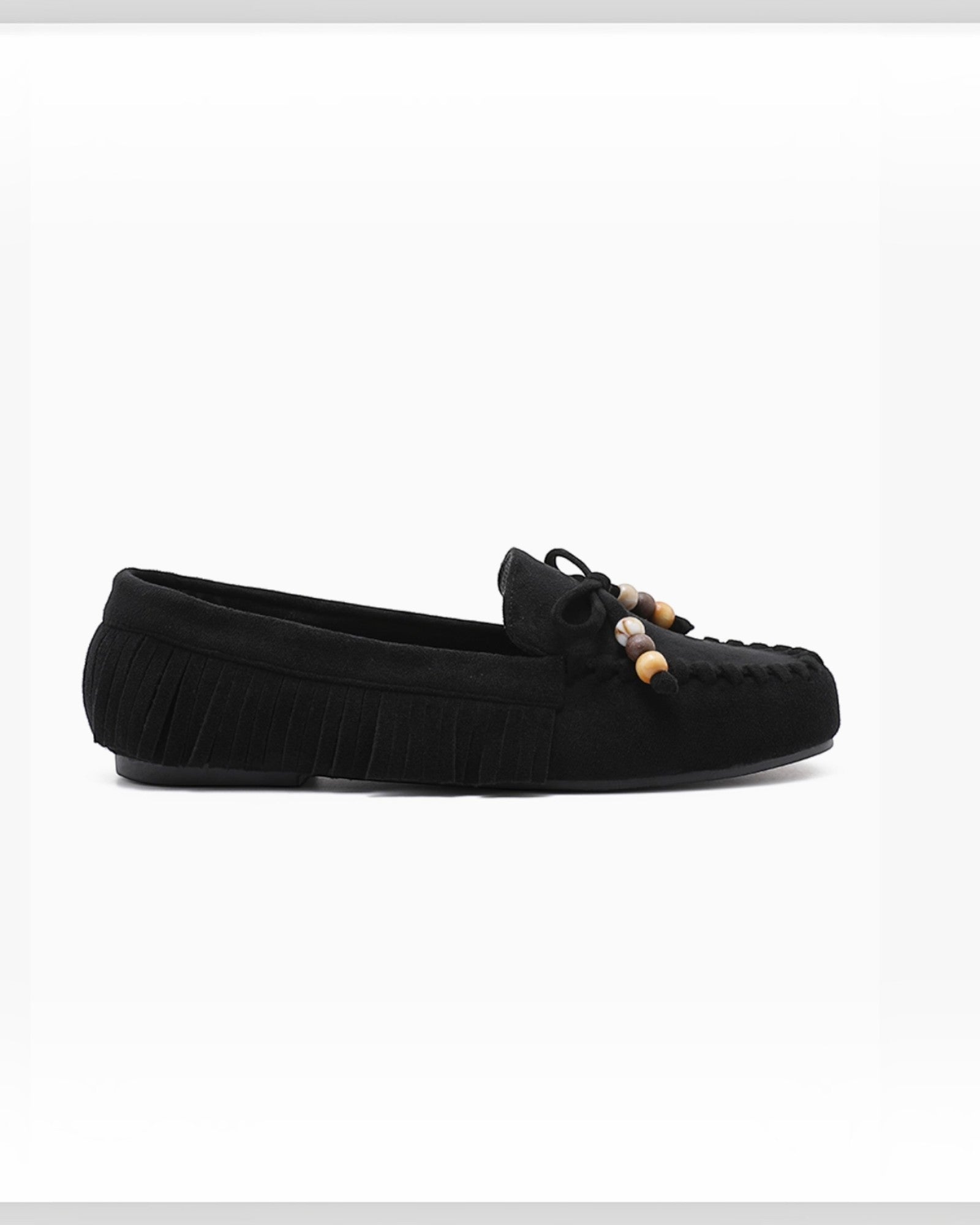 Mocassin confortable à franges