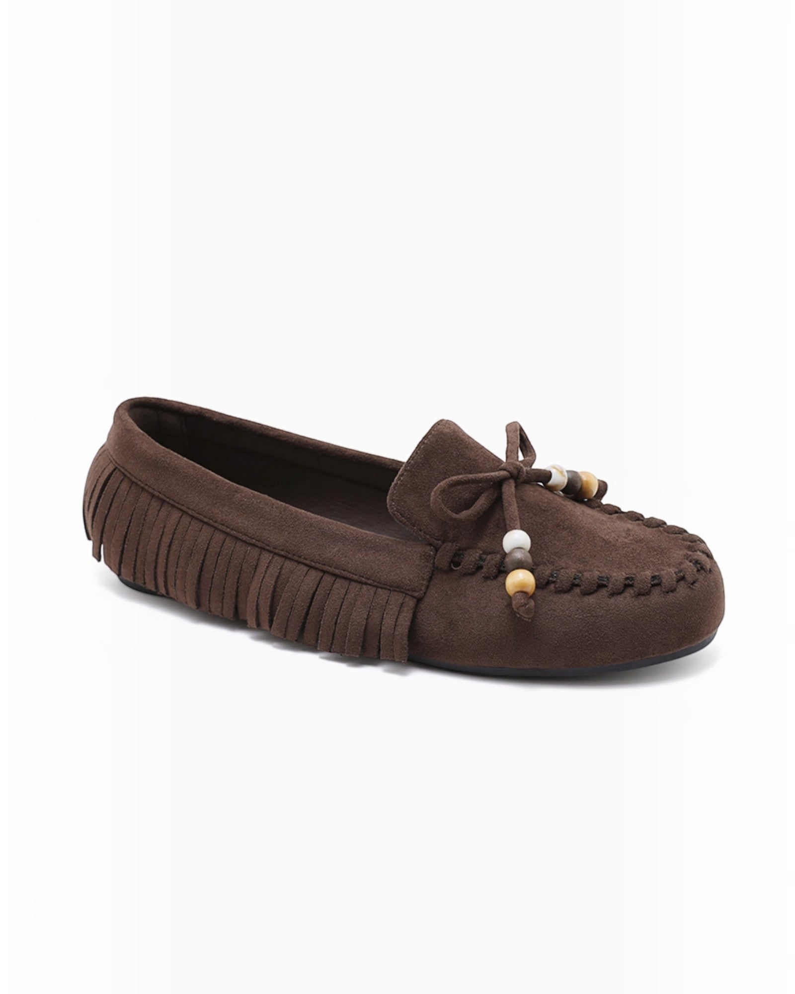 Mocassin confortable à franges