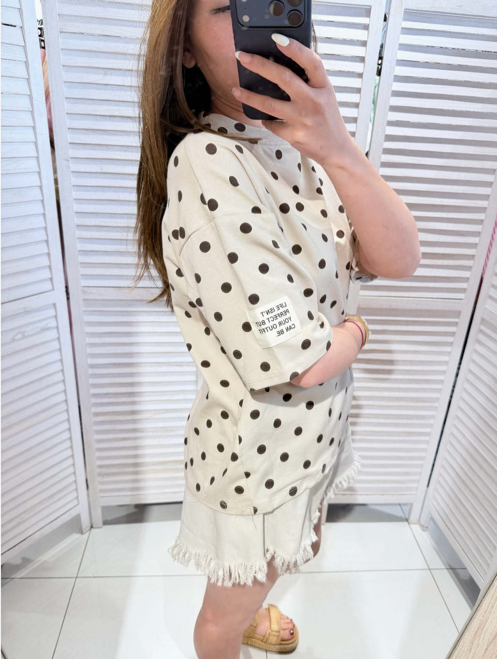 T-shirt à pois