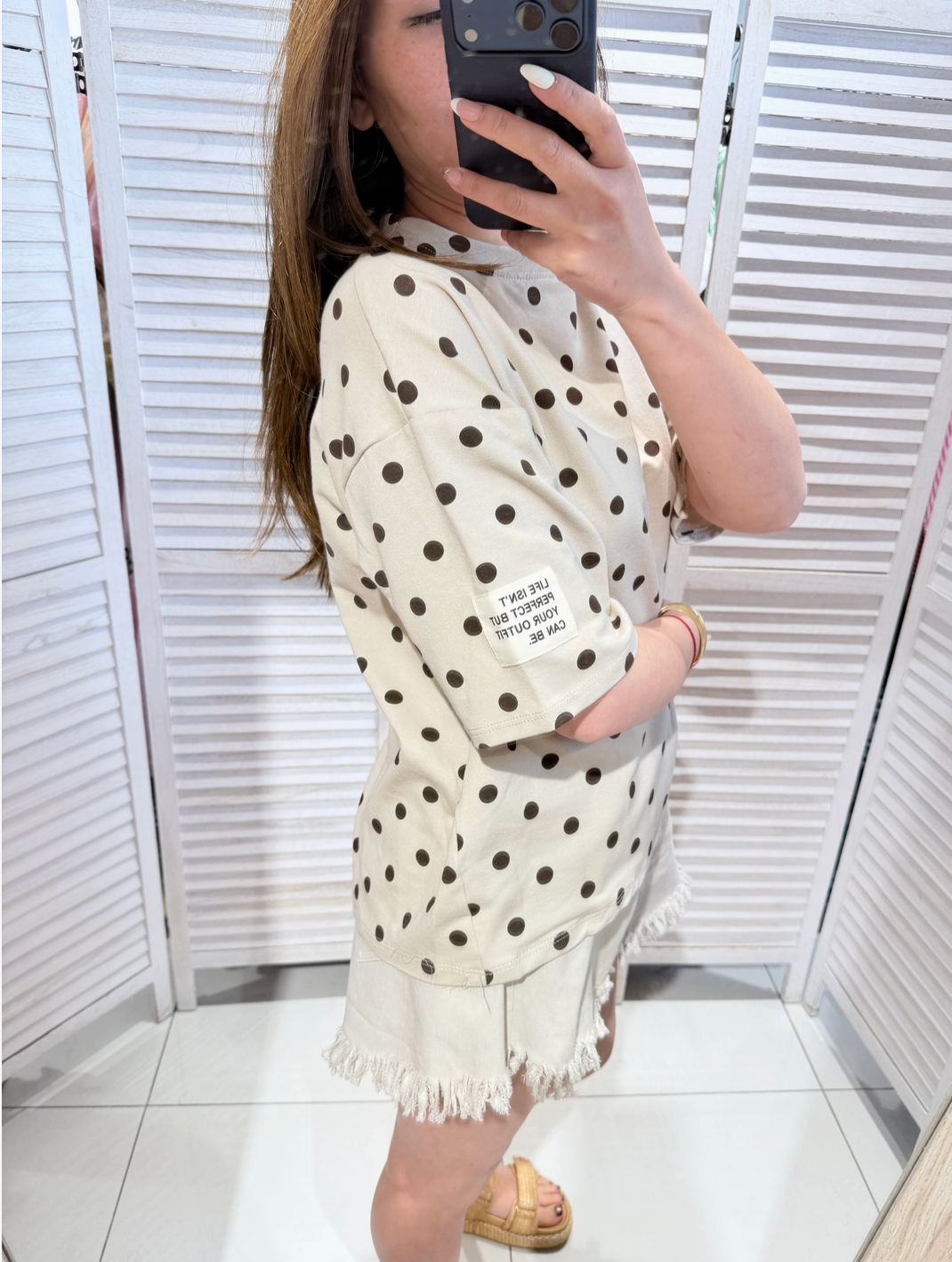 T-shirt à pois