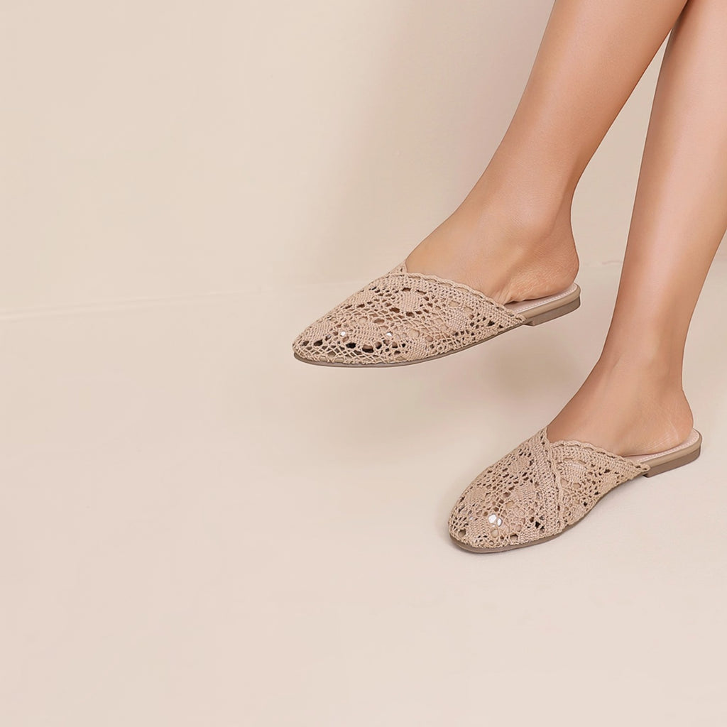 Mule Plate en Crochet Ajouré JOIA