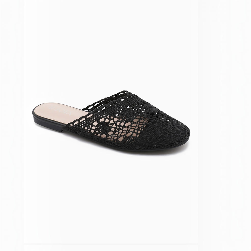 Mule Plate en Crochet Ajouré JOIA