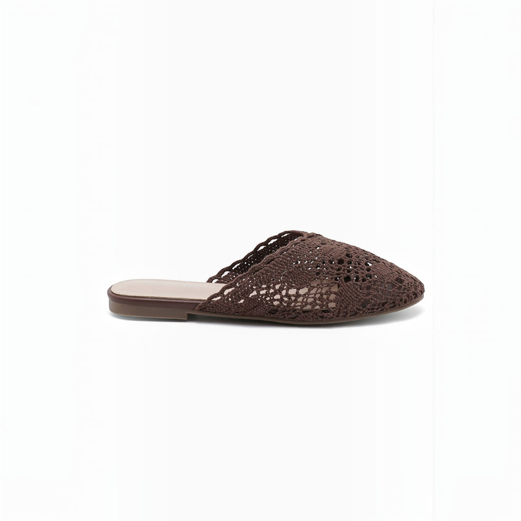 Mule Plate en Crochet Ajouré JOIA