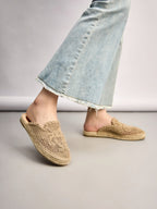 Mules Tressées avec Motif Floral BELLE WOMEN