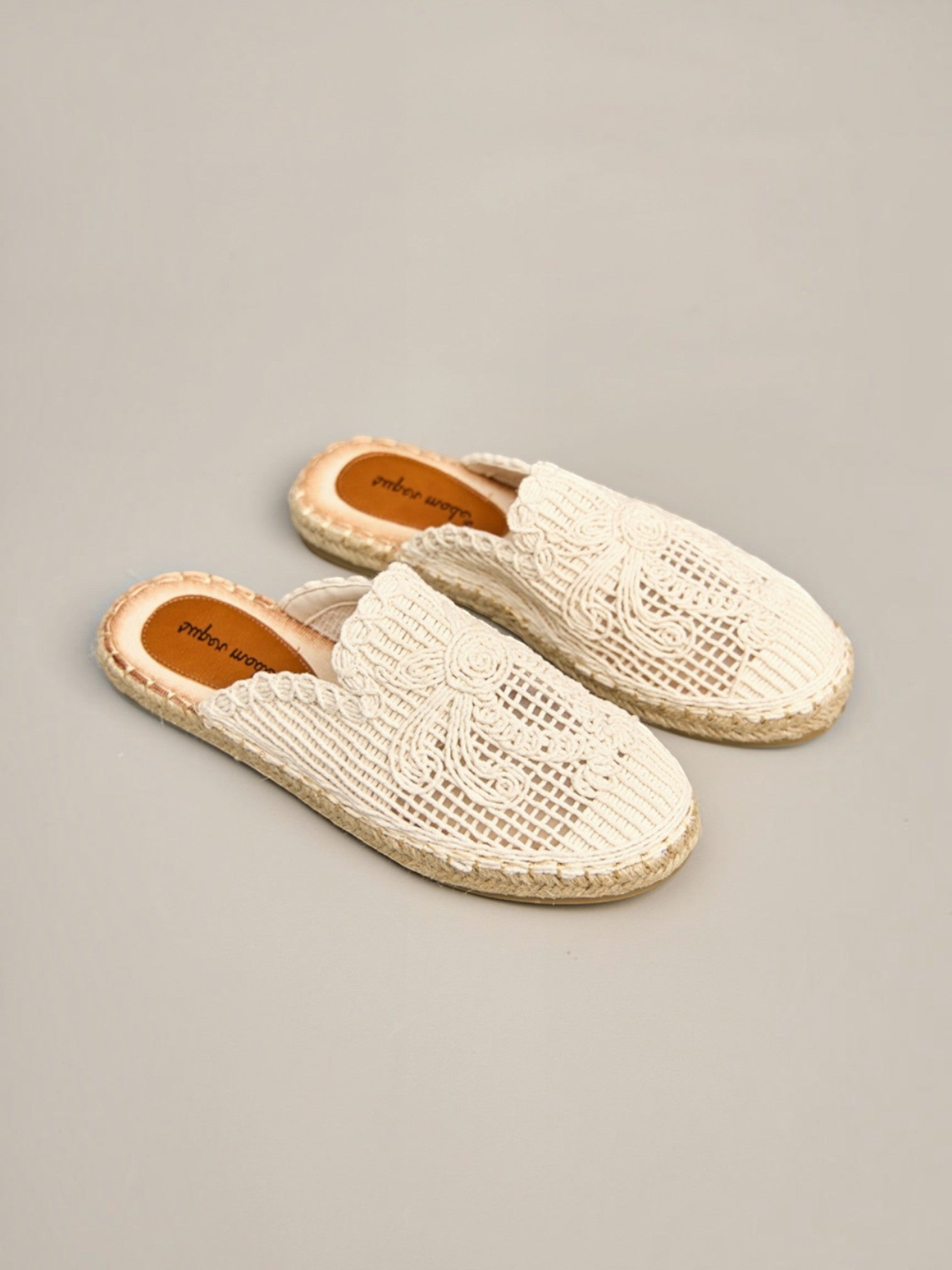 Mules Tressées avec Motif Floral BELLE WOMEN