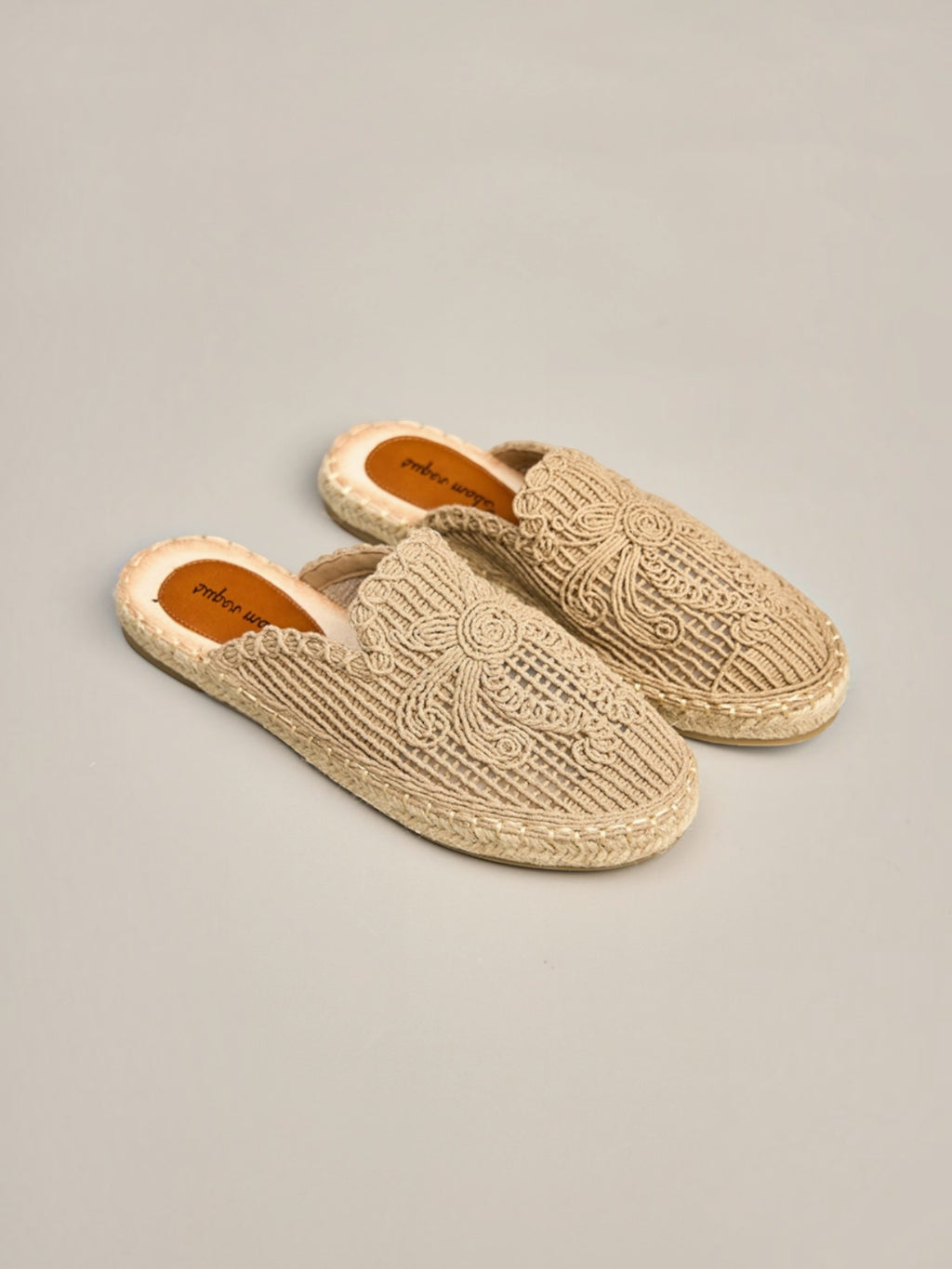 Mules Tressées avec Motif Floral BELLE WOMEN