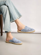Mules Tressées avec Motif Floral BELLE WOMEN