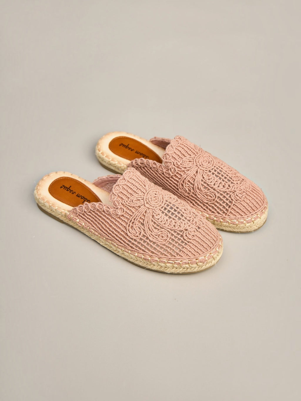 Mules Tressées avec Motif Floral BELLE WOMEN